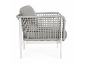 Кресло плетеное с подушками Garden Relax Isidora алюминий, роуп, акрил белый, серый Фото 3