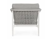 Кресло плетеное с подушками Garden Relax Isidora алюминий, роуп, акрил белый, серый Фото 4