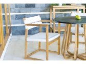 Кресло плетеное деревянное Giardino Di Legno Emily тик, искусственный ротанг коричневый, прозрачный Фото 4