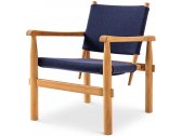 Кресло деревянное с обивкой Cassina Doron Hotel тик, ткань Фото 1