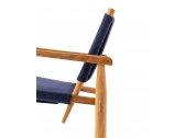 Кресло деревянное с обивкой Cassina Doron Hotel тик, ткань Фото 9