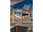 Кресло деревянное с обивкой Cassina Doron Hotel тик, ткань Фото 4