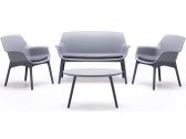 Комплект пластиковой мебели BiRattan Luxor Lounge Set пластик серый Фото 1