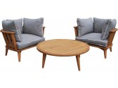 Комплект деревянной мебели Azzura 0826-25 акация натуральный тик, серый Фото 1