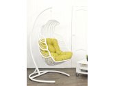 Кресло подвеcное Ecodesign Shell сталь, искусственный ротанг белый Фото 2