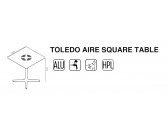 Стол ламинированный Resol Toledo Aire алюминий, HPL Фото 2