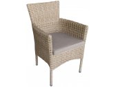 Кресло плетеное с подушкой Azzura Capri искусственный ротанг, ткань натуральный, песочный Фото 1