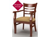 Кресло деревянное мягкое Россия Дзета бук, ткань Фото 1