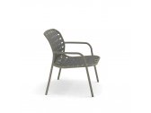 Кресло лаунж металлическое EMU Yard эластичные ремни, алюминий Фото 6