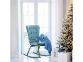 Кресло-качалка пластиковое с подушкой Nardi Folio стеклопластик, акрил агава, голубой Фото 6