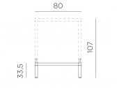 Комплект для увеличения высоты стола Nardi Kit Cube 80 High алюминий тортора Фото 2