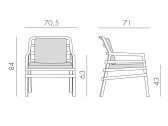 Кресло пластиковое с подушками Nardi Aria стеклопластик, акрил белый, кофе Фото 2