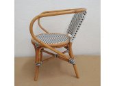 Кресло плетеное RosaDesign Bistrot манао, искусственный ротанг белый, капучино Фото 4