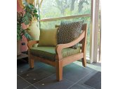 Кресло деревянное с подушками RosaDesign Java тик, ткань Фото 4