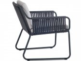 Кресло плетеное с подушками PAPATYA Riva-K Lounge алюминий, роуп, Sunbrella антрацит, серый Фото 5