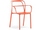 Кресло пластиковое PEDRALI Intrigo алюминий оранжевый Фото 1