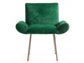 Кресло с обивкой Quinti Ginevra Design Roberto Baciocchi металл, ткань никелированный Фото 2