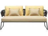Диван плетеный с подушками Scab Design Lisa Sofa Filo сталь, морской канат, ткань sunbrella антрацит, желтый Фото 1