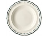 Набор суповых тарелок Gien Filet Acapulco фаянс белый, темно-бирюзовый Фото 1