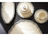 Набор суповых тарелок Gien Filet Acapulco фаянс белый, темно-бирюзовый Фото 2