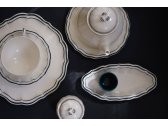 Набор суповых тарелок Gien Filet Acapulco фаянс белый, темно-бирюзовый Фото 5