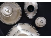 Набор суповых тарелок Gien Filet Acapulco фаянс белый, темно-бирюзовый Фото 6