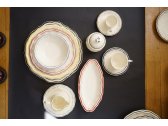 Набор суповых тарелок Gien Filet Acapulco фаянс белый, темно-бирюзовый Фото 14