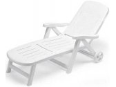 Шезлонг-лежак пластиковый SCAB GIARDINO California Sun-bed пластик белый Фото 1