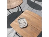Столик кофейный деревянный Ethimo Agave тик, металл черный, натуральный Фото 7