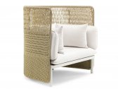Кресло плетеное лаунж с подушками Ethimo Esedra алюминий, искусственный ротанг, акрил песочный, белый Фото 12