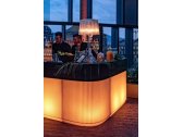 Стойка пластиковая барная светящаяся SLIDE Cordiale Corner Art Deco Lighting полиэтилен, компакт-ламинат HPL ванильный, коричневый Фото 8