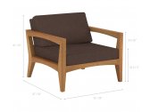 Кресло деревянное с подушками Royal Botania Zenhit тик, полипропилен Фото 2