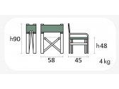 Кресло текстиленовое складное Magnani Horeca алюминий, текстилен Фото 2