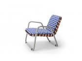 Кресло деревянное с обивкой Exteta Sunset Lounge сапелли, алюминий, ткань Фото 6