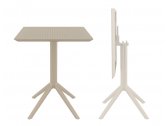 Стол пластиковый складной Siesta Contract Sky Folding Table 60 сталь, пластик бежевый Фото 1