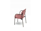 Кресло с обивкой PEDRALI Blume сталь, алюминий, ткань матовая бронза, розовый Фото 6