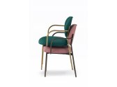 Кресло с обивкой PEDRALI Blume сталь, алюминий, ткань матовая бронза, розовый Фото 9