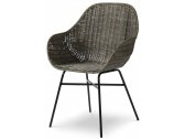 Кресло плетеное PLM Design Avari сталь, искусственный ротанг серый Фото 2
