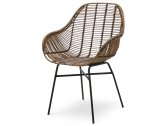 Кресло плетеное PLM Design Bali сталь, ротанг коричневый Фото 2