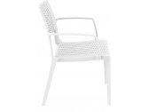 Кресло пластиковое плетеное Siesta Contract Capri стеклопластик белый Фото 7