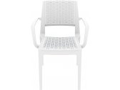 Кресло пластиковое плетеное Siesta Contract Capri стеклопластик белый Фото 10