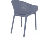 Кресло пластиковое Siesta Contract Sky стеклопластик, полипропилен темно-серый Фото 9