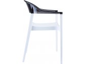 Кресло пластиковое Siesta Contract Carmen стеклопластик, поликарбонат белый, черный Фото 8
