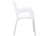 Кресло пластиковое Siesta Contract Romeo алюминий, полипропилен белый Фото 8