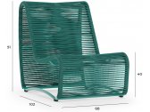 Кресло плетеное Aurica Бали алюминий, роуп зеленый Фото 2