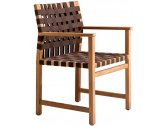 Кресло деревянное плетеное Tribu Vis a Vis тик, тканевые ремни Фото 1