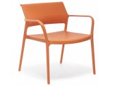 Кресло пластиковое PEDRALI Ara Lounge стеклопластик оранжевый Фото 1