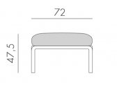 Лаунж-диван двухместный с балдахином Nardi Komodo Ombra стеклопластик, Sunbrella белый, лед Фото 3