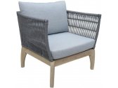 Комплект деревянной мебели Tagliamento River акация, роуп, олефин дымчатый белый, серый Фото 11