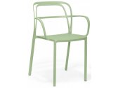 Кресло пластиковое PEDRALI Intrigo алюминий зеленый шалфей Фото 1